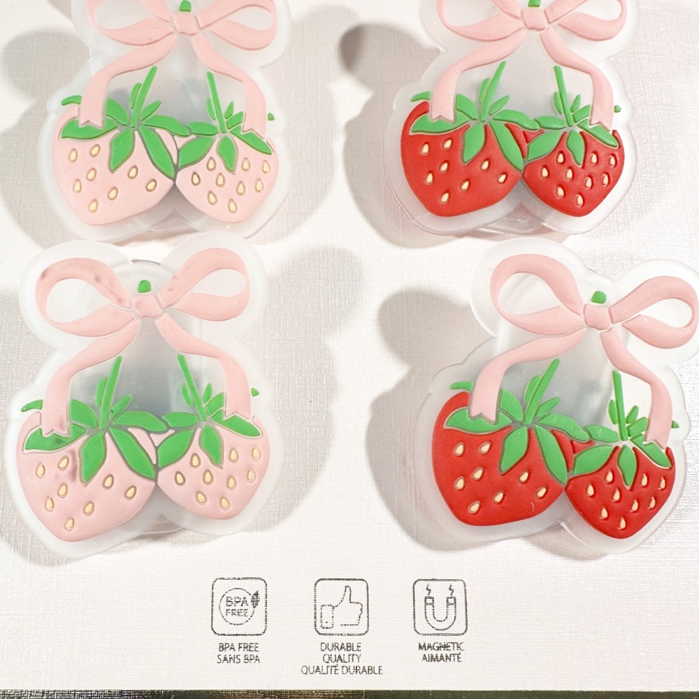 NEW CWC STRAWBERRY Bag Clips Set/8 - Picture 4 of 7